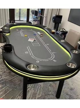 专业德州扑克桌棋牌室筹码扑克牌折叠台面桌布颜色可定制德州桌子