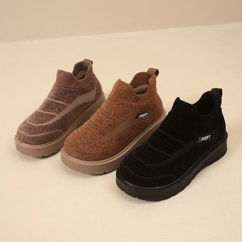 冬季新款加绒加厚妈妈鞋棉鞋厚底保暖舒适休闲乐福鞋一脚蹬254,女鞋,棉鞋,淘宝优惠券,粉丝福利购,淘宝优惠卷