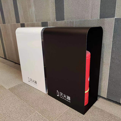 加厚不锈钢灭火器2支装箱高端商场消防落地收纳器材陈列箱定制