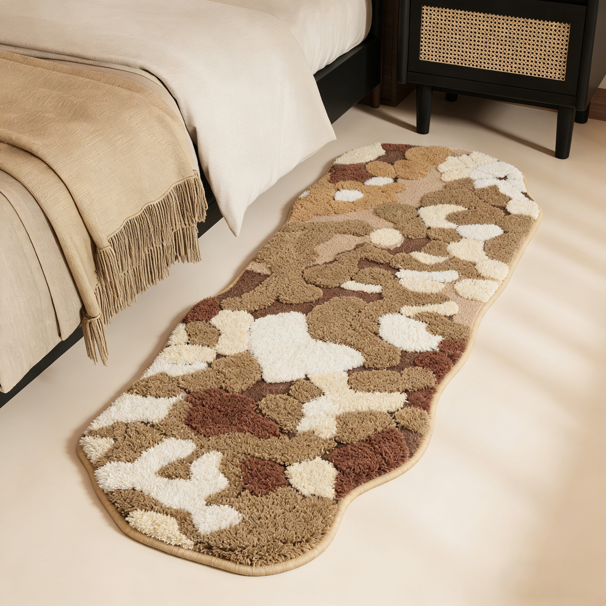 苔藓地毯卧室床边毯高级色主卧房间长条地垫可机洗儿童房毛绒脚垫,居家布艺,床边毯,淘宝优惠券,粉丝福利购,淘宝优惠卷