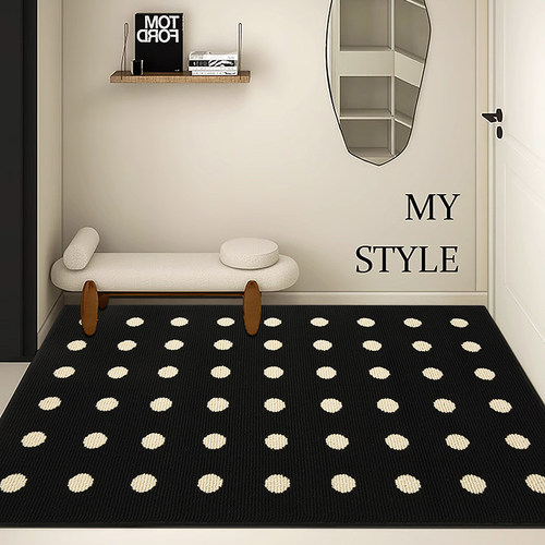 法式入户门地垫门内进门复古垫子家用防滑黑色脚垫高级感门口门垫