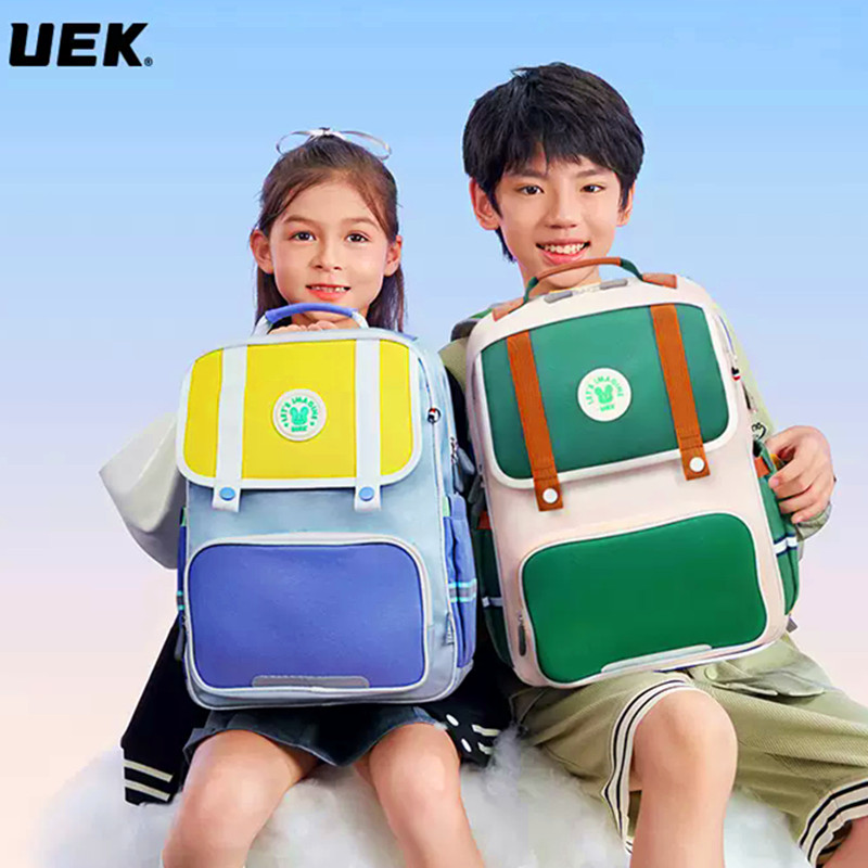 uek儿童书包女男小学生一到三四五六年级背包轻便护脊减负双肩包