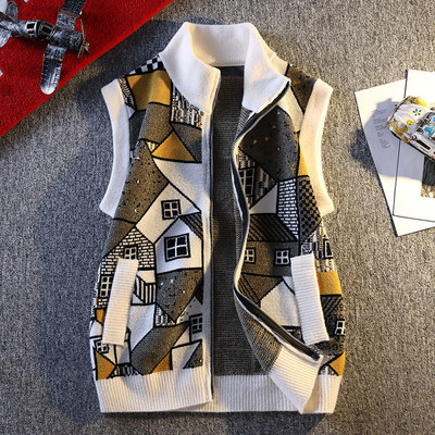 青少年学生针织马甲背心毛衣