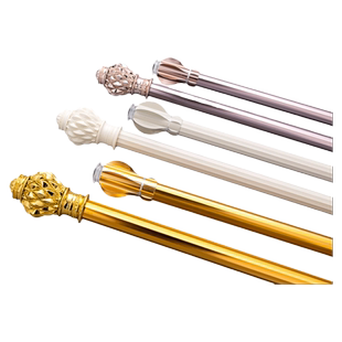 加厚铝合金窗帘杆罗马杆单杆双杆窗帘固定座轨道杆子卧室支架配件