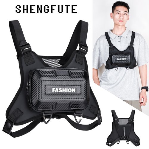 硬壳战术包多功能马甲包休闲个性男士胸包ins骑行包户外工装背包