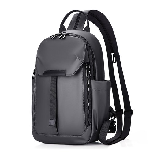 跨境多功能男士胸包双肩包潮斜挎包大容量机车包商务休闲胸前背包