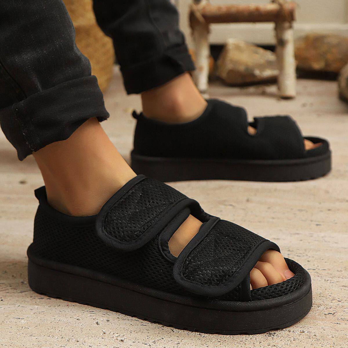 中老年大码散步网面鞋