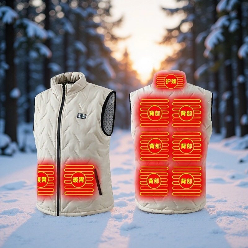 跨境新款男女发热立领马甲冬季爆款背心恒温马夹保暖休闲无袖外套,运动服/休闲服装,单马甲,淘宝优惠券,粉丝福利购,淘宝优惠卷