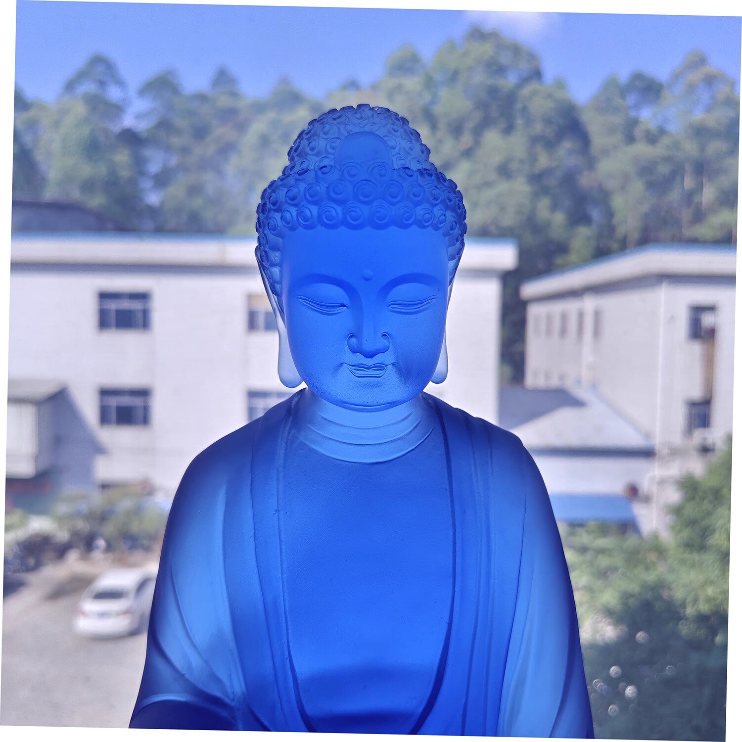 92厘米琉璃光如来东方三圣药师佛站像日光菩萨月光菩萨佛堂摆件