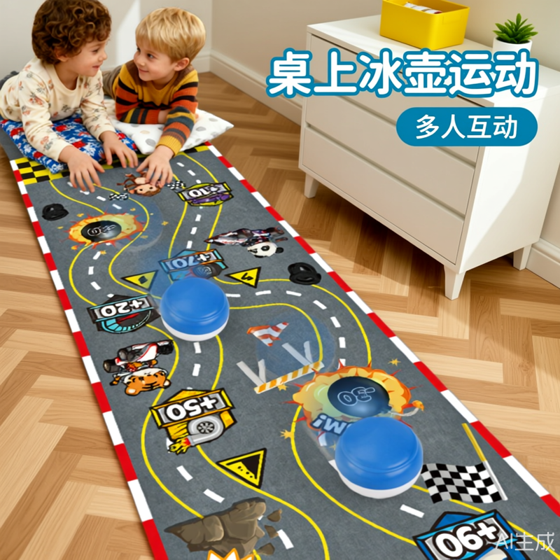 桌上冰壶旱地冰球迷你便携室内休闲桌面游戏亲子互动家庭团建儿童