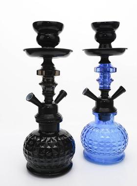 跨境现货高款阿拉伯水烟双小号壶套装亚克力水烟具玻璃烟斗shisha