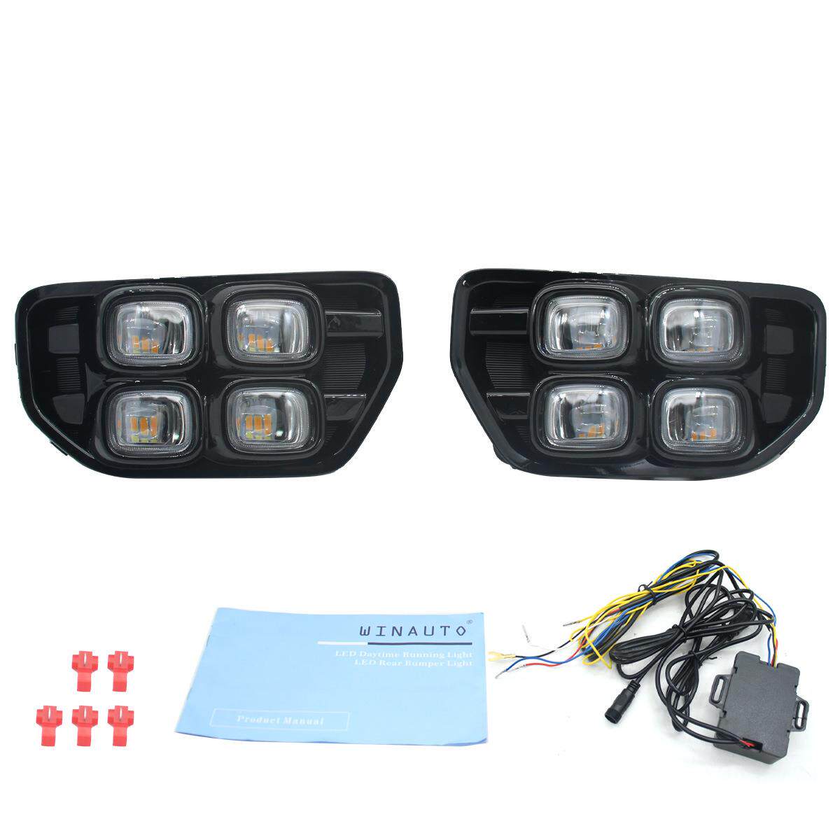 适用于福特RANGER游骑侠 2023-2024日行灯双色LED日间行车灯中网