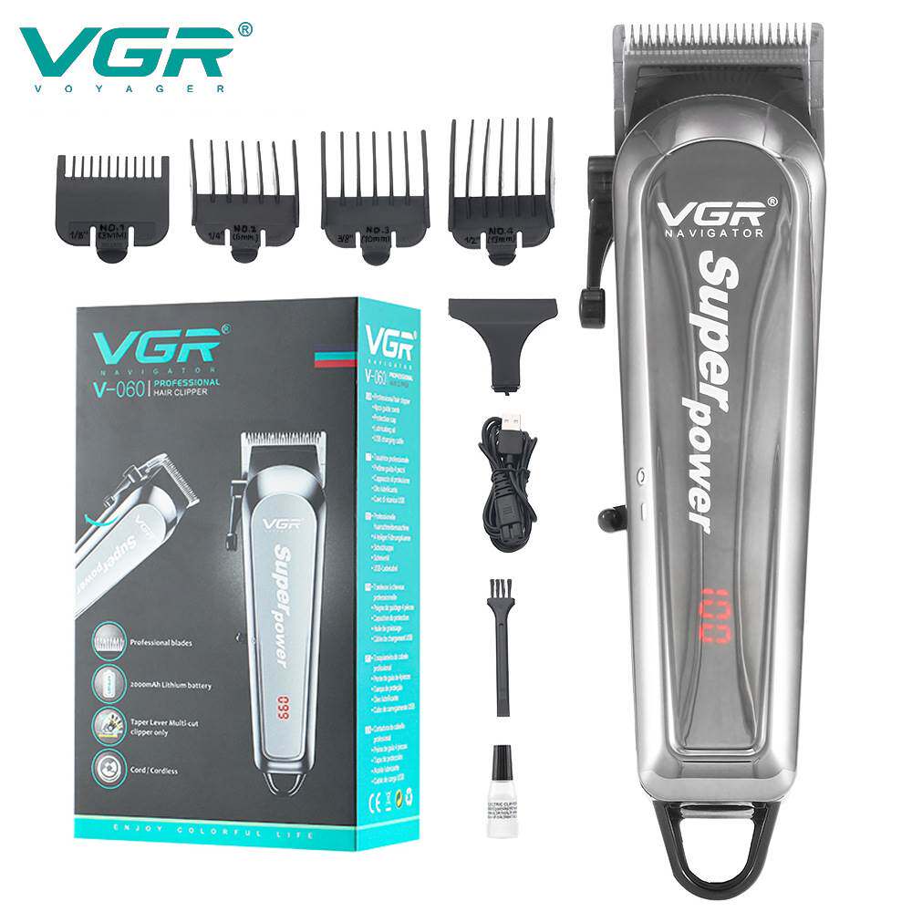 VGR新品电推剪理发hair clipper限位梳电推子理发器家用V-060
