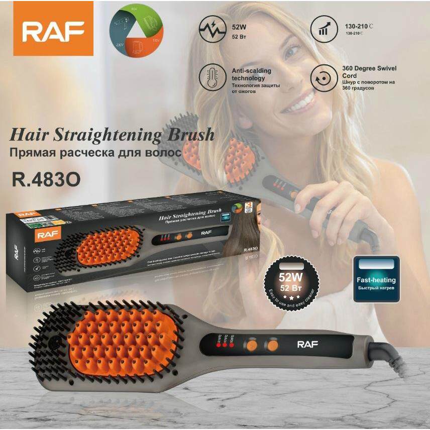 RAF欧规跨境卷直两用美发造型三合一热风梳自动卷发棒电动吹风机