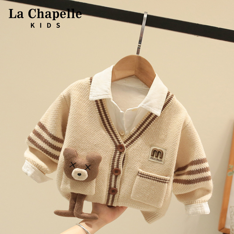 拉夏贝尔童装儿童毛衣针织衫秋冬