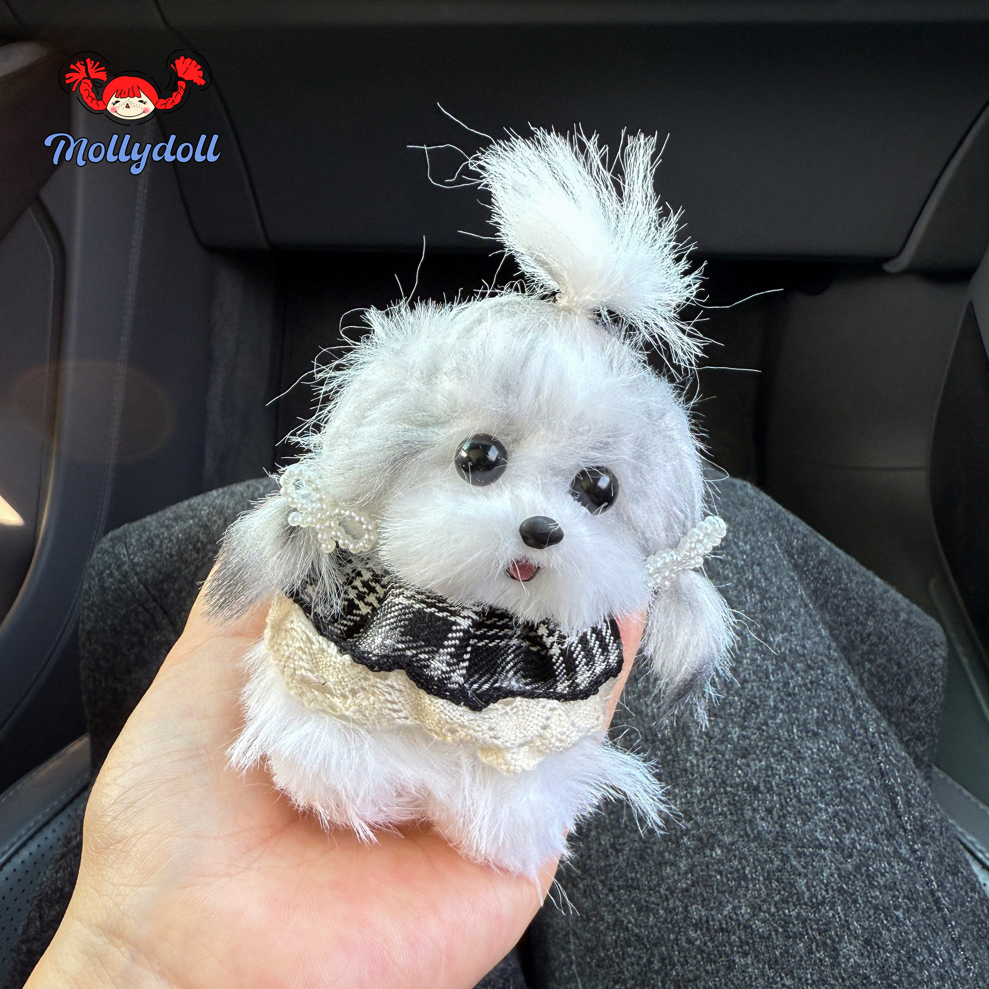 Mollydoll手工玩偶扭扭棒成品挂件可爱仿真小狗摆件礼物毛绒礼品