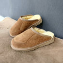 澳洲布兰德轻奢羊毛拖鞋 真皮 男女皮毛一体包头棉拖保暖家居大码
