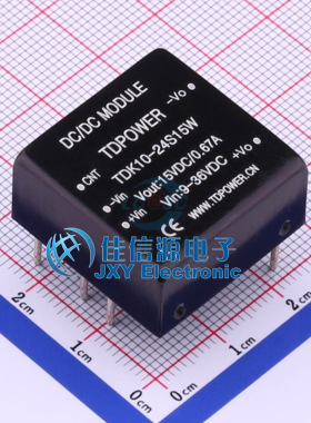 电源模块    TDK10-24S15W  TDPOWER(腾达电源)  插件