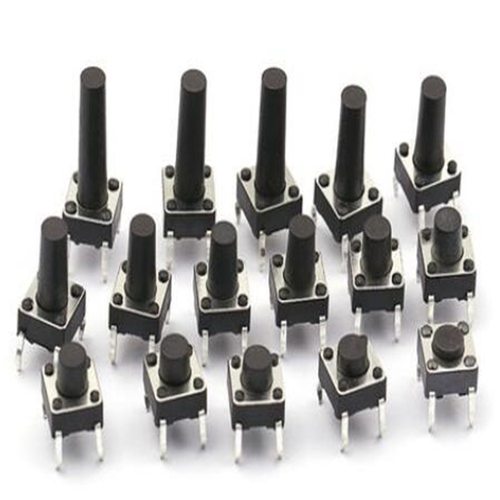 轻触开关 6*6*5.5 四脚 微动 按键开关 铜脚 直插 （1K）