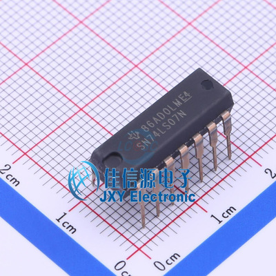 缓冲器/驱动器    SN74LS07N  TI(德州仪器)  DIP-14