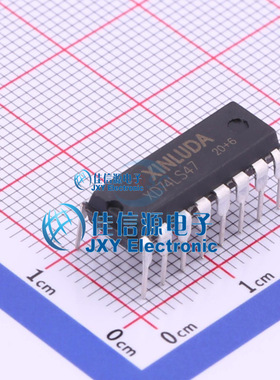 LED显示驱动 XD74LS47 XINLUDA(信路达) DIP-16 BCD到7段解码器