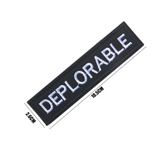 定做刺绣布贴魔术贴臂章胸章姓名贴冲锋衣胸长条贴标贴DEPLOR定制