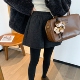 巨好看毛呢短裤 女 胖mm高腰a字宽松阔短裤 女外穿秋冬2025新款 大码