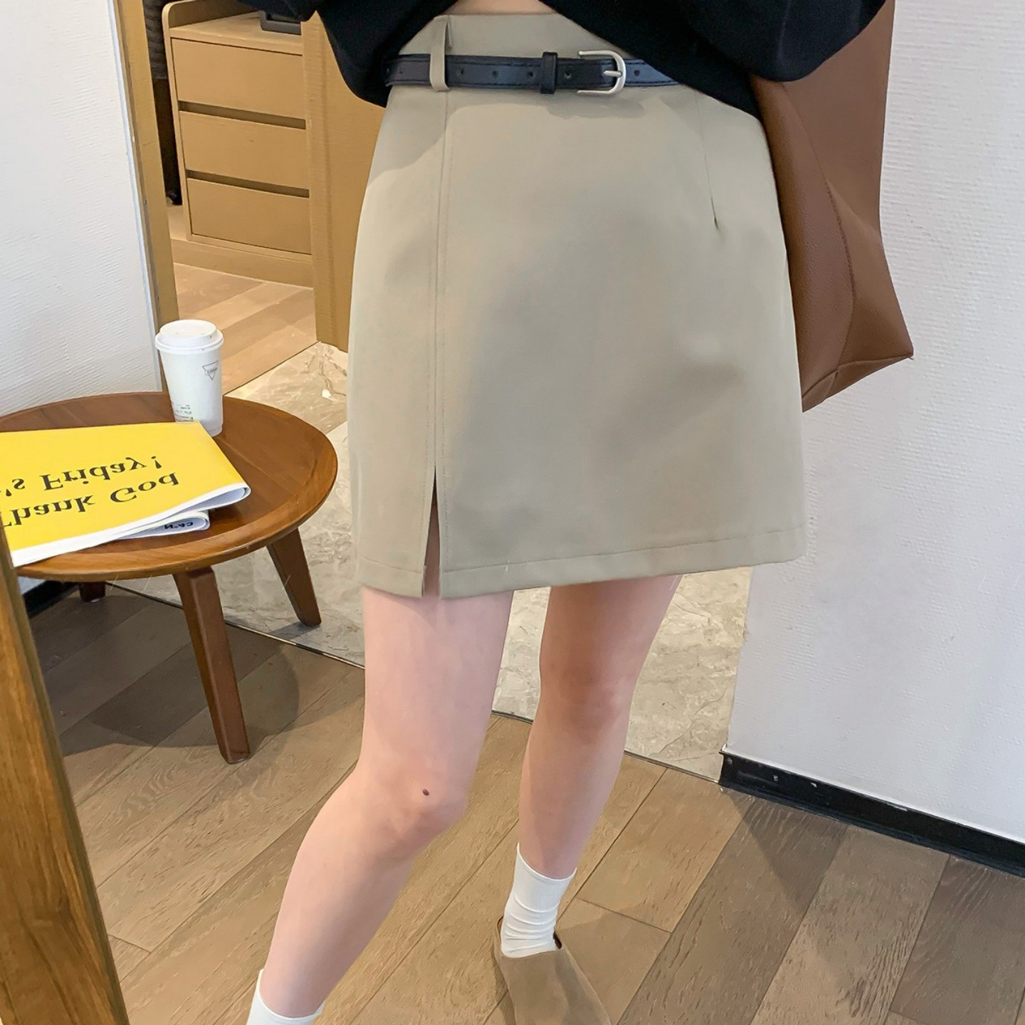 巨显瘦西装半身裙女大码胖mm2026春夏新款高腰显瘦A字裙开叉短裙,女装/女士精品,大码半身裙,淘宝优惠券,粉丝福利购,淘宝优惠卷