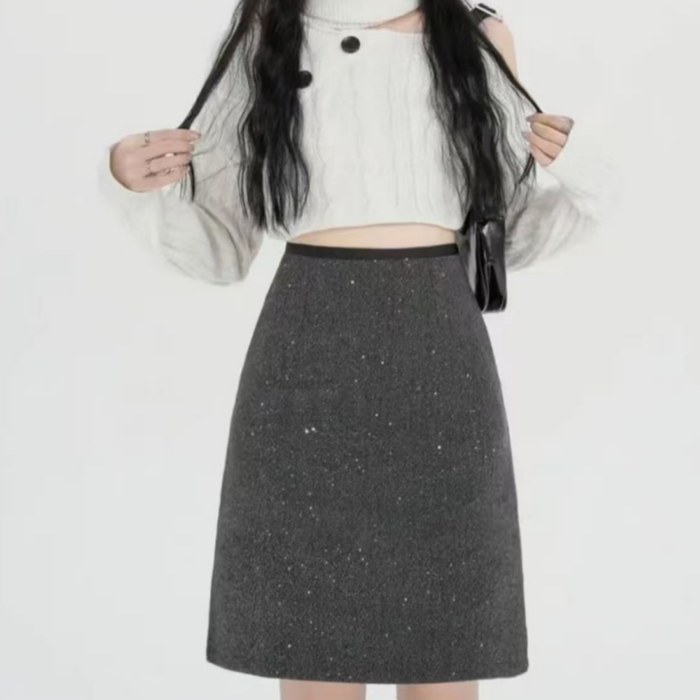 大码2025秋冬季新版百搭半身裙女