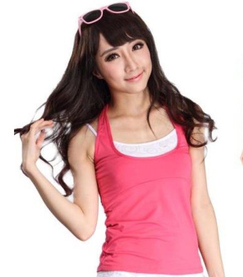 특별 제공 여성 스포츠 조끼 가짜 투피스 서스펜더 볼 유니폼 테니스 배드민턴 스포츠 조끼 요가 피트니스 탑