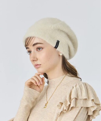 现货 override安哥拉兔毛贝雷帽chapeaudo多种戴法234060203