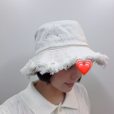 CA4LA可水洗牛仔帽毛边防晒帽