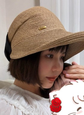 现货CA4LA KTZ02597草帽鸭舌后置蝴蝶结棒球草帽SUNSHINE