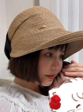 国内现货CA4LA KTZ02692*02597鸭舌帽后置蝴蝶结棒球草帽SUNSHINE