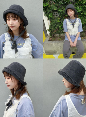 国内现货OVERRIDE春夏透气渔夫帽242090239 可折叠防风编织帽