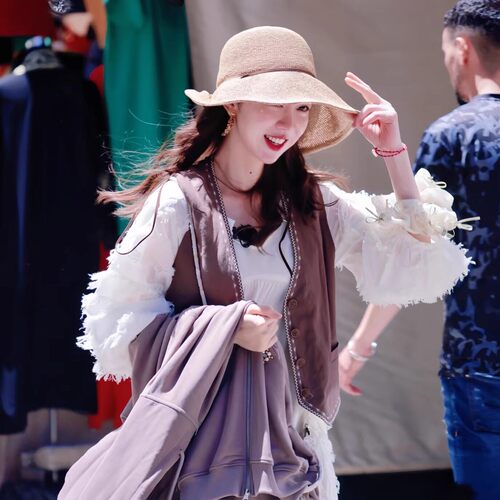 现货姜妍同款CA4LA大帽檐草帽TKU00481防晒遮阳太阳帽NEO