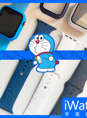 哆啦A梦Ultra小叮当适用苹果手带appleiwatch10代硅胶运动S11表带