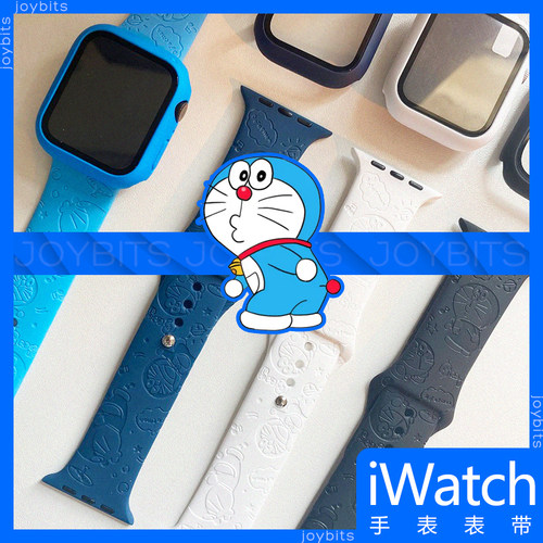 哆啦A梦Ultra小叮当适用苹果手带appleiwatch10代硅胶运动S11表带