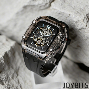 透明S11改装 Ultra保护壳适用iWatch苹果手表带一体金属49硅胶46mm