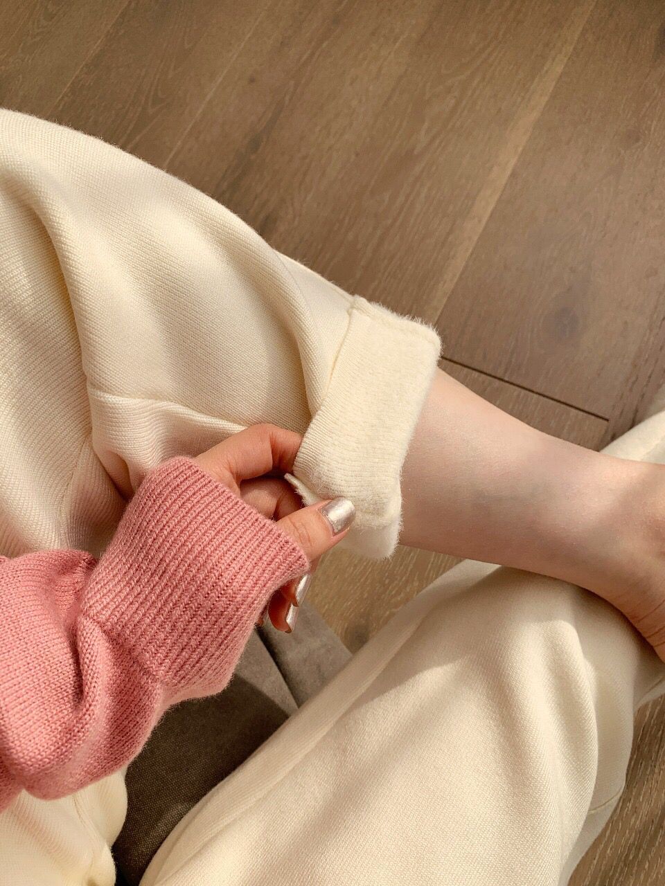 加绒针织羊毛小脚裤秋冬休闲宽松水貂绒加厚金貂奶奶裤子萝卜裤女