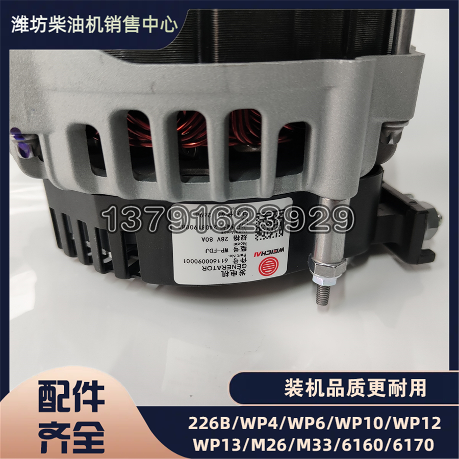 潍柴WP10柴油机发动机原厂发电机