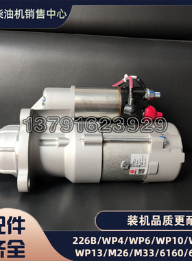 WP-QDJ马达13023606起动机潍柴226B道依茨发动机WP4柴油机WP6船用