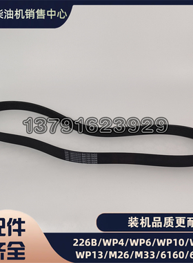 水泵多楔带8PK1404潍柴WP9H原厂WP10H发电机张紧轮皮带1002225323