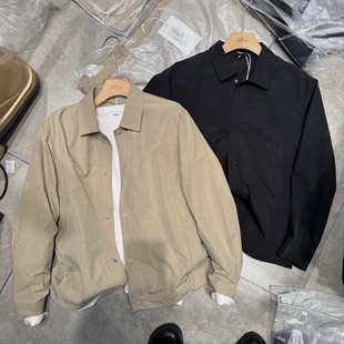 春夏款男士翻领气质百搭时尚修身轻奢暗花外套商务超薄夹克防晒衣