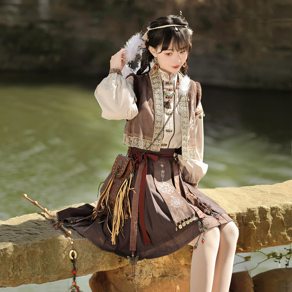 原创设计日常春秋小个子汉服套装