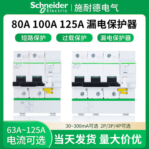施耐德小型漏电保护器C120HVIGI
