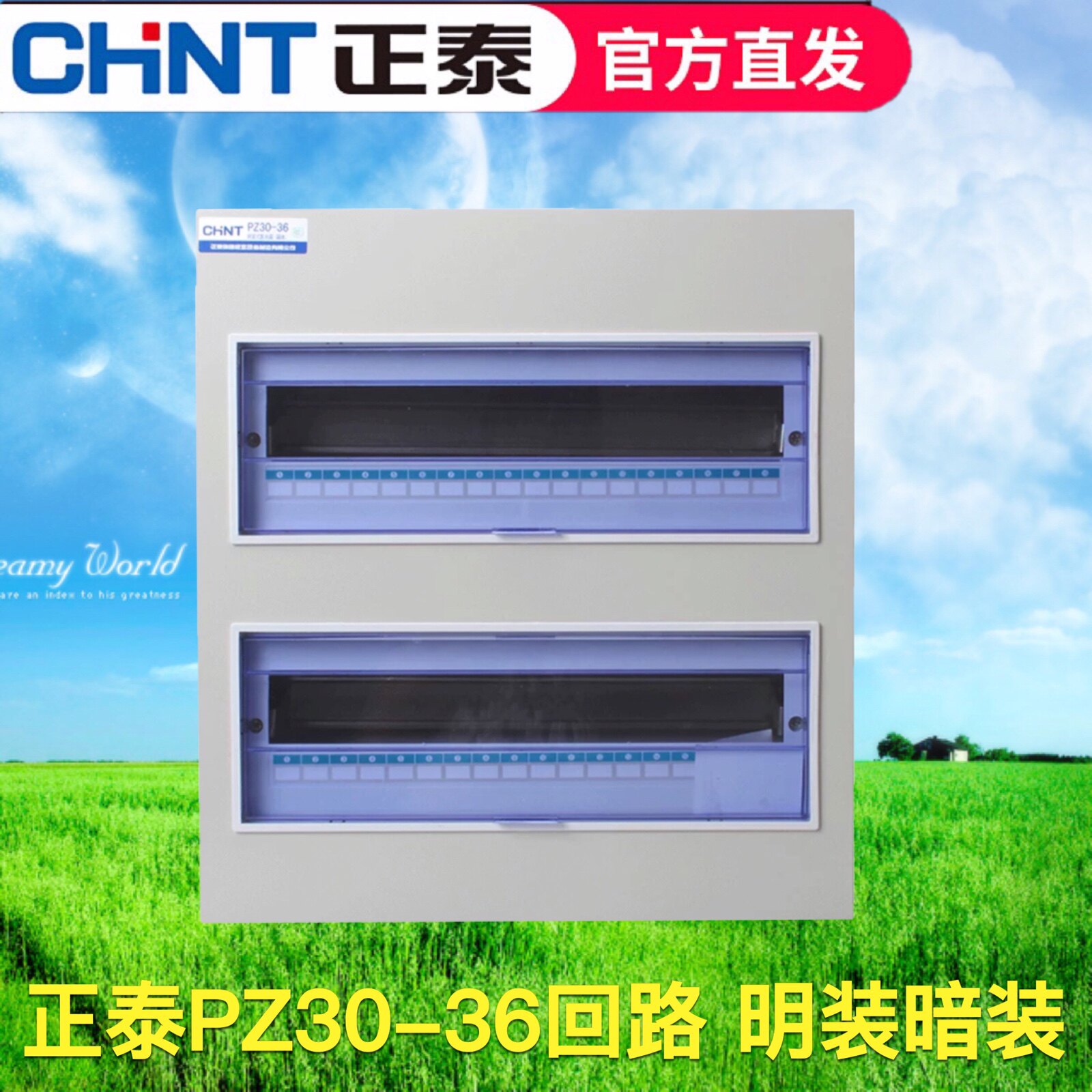 正泰电器 照明箱PZ30-36#回路户内箱明暗配电箱强电箱 空开箱双排
