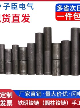 门轴焊接铁明铰链圆柱合页铁门天地轴消防暗门脱卸 配电柜箱铰链
