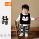 宝宝分体春装 洋气韩版 外出婴儿衣服潮 时髦男童马甲套装 超好看春季