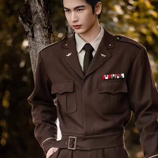 剧本杀推理民国军装 军统服男女夹克 演出服特工反派角色服特务军装